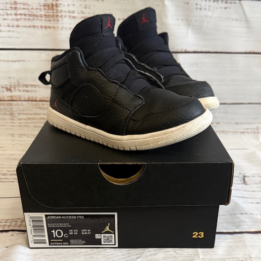 Air Jordan Access Black Sneakers-Kids Size 10